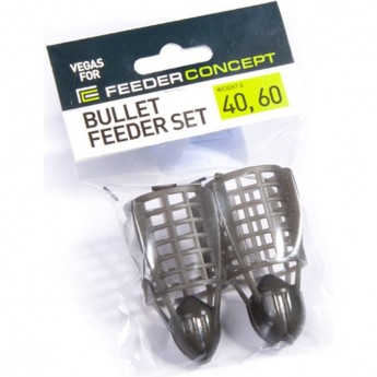 Кормушки фидерные FEEDER CONCEPT Vegas Bullet Сетка 40г, 60г 2шт. набор