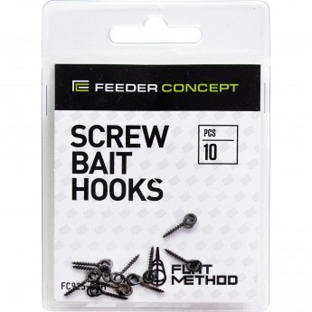 Крепления для бойлов/приманок FEEDER CONCEPT FLAT METHOD SCREW BAIT HOOKS 10шт. Крепления для бойлов/приманок FEEDER CONCEPT FLAT METHOD SCREW BAIT HOOKS 10шт.