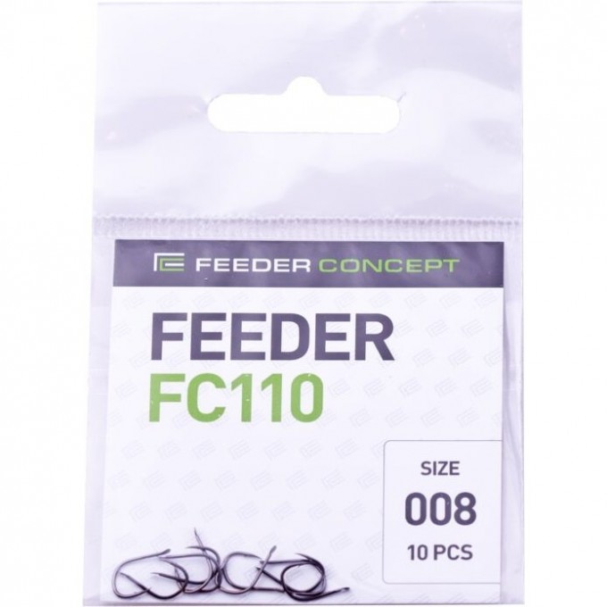 Крючки FEEDER CONCEPT Feeder серия FC110 №8, уп. 10шт FC110-008