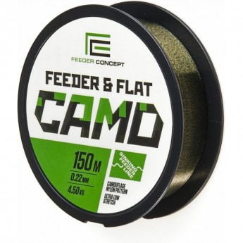 Леска монофильная FEEDER CONCEPT Feeder&Flat Camo 150м, 0.22мм